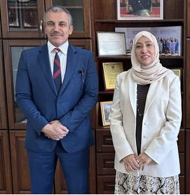 سعادة السفير يقوم بزيارة سفيرة سلطنة عمان 